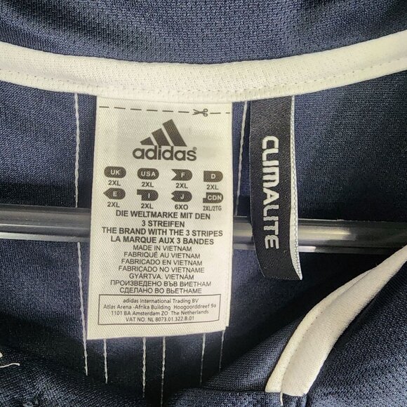 Men's Navy Blue Adidas Climalite Polo Shirt Short Sleeve Size 2XL - Picture 6 of 12